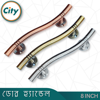 ৮ ইঞ্চি দরজার হাতল এস স্টাইলের রঙ পালিশ করা হেভি দরজার পুল হ্যান্ডেল_img_1