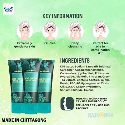 Rajkonna Acne Fighting Facial Wash 100ml_img_4