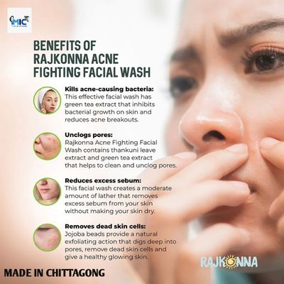 Rajkonna Acne Fighting Facial Wash 100ml_img_5