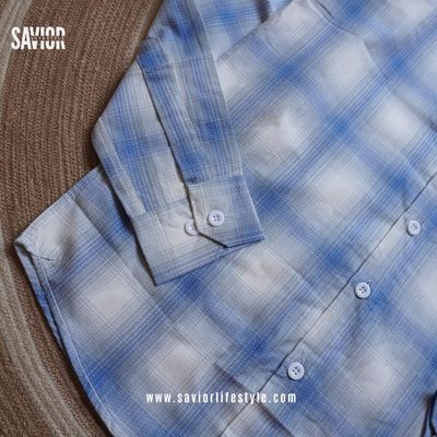 Sky Mist - Pocketless Full Sleeve Check Shirt_img_1