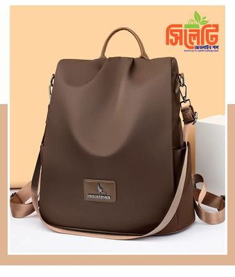 New Texture Oxford Cloth Women’s Backpack(Coffee)_img_2