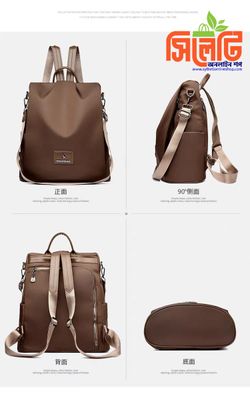 New Texture Oxford Cloth Women’s Backpack(Coffee)_img_3