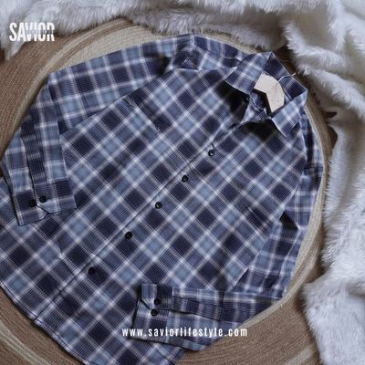 Blue Shadow - Pocketless Full Sleeve Check Shirt