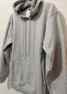 Jibraan's Premium Light Gray Solid Hoodie_img_1