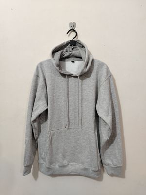Jibraan's Premium Light Gray Solid Hoodie_img_2