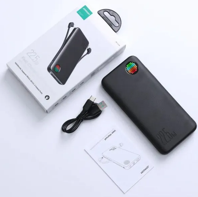 Joyroom JR-L014 22.5W 10000mAh Power Bank with Dual Cables – Black_img_1