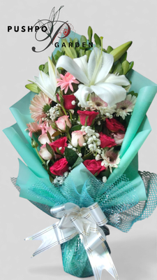 beautiful mix Flowers Hand bouquet_img_0