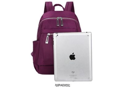 Nylon Backpack Durable Waterproof Casual Shoulder Bag (Meroon)_img_1