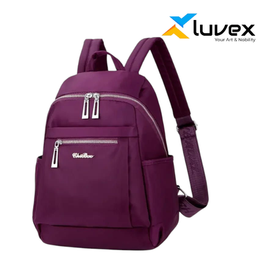Nylon Backpack Durable Waterproof Casual Shoulder Bag (Meroon)_img_0