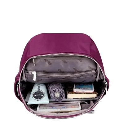 Nylon Backpack Durable Waterproof Casual Shoulder Bag (Meroon)_img_3