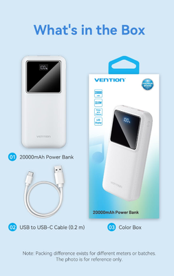 Vention 22.5W 20000mAh Power Bank -WHITE_img_1