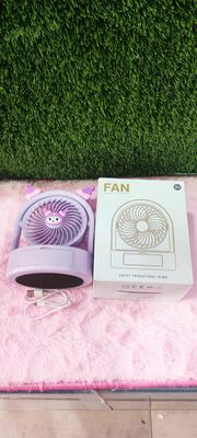 Mini USB Desktop Stand Mute Fan High Speed Small Fans with LED Light Portable Handheld Rechargeable Fan Table Fan Home, Office, Study & night activity_img_2