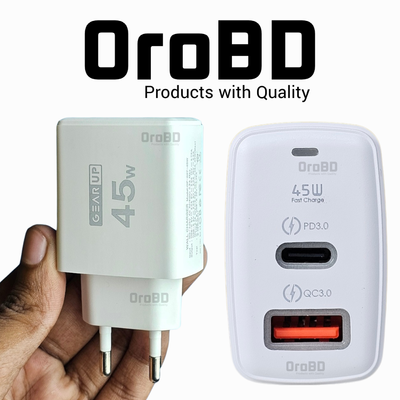 GearUP GP007 45W Fast Charging PD 3.0 + QC 3.0 USB Wall Charger_img_0
