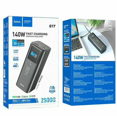 HOCO Q17 Power bank Electric PD140W 25000mAh – Black Color_img_1
