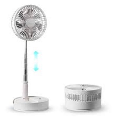 Portable Fan with Remote Controller,Foldable Adjustable Higth,4 Speeds,Floor 7200mAh Rechargeable Fan,Summer Cooler for Camping_img_1