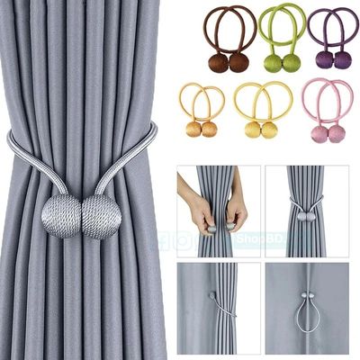 2 Pcs Magnetic Curtain Tiebacks | European Style Decorative Rope Buckle for Sheer & Blackout Curtains | Price in BD_img_0