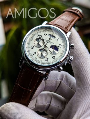 Patek Philippe White Dial Brown Belt_img_0