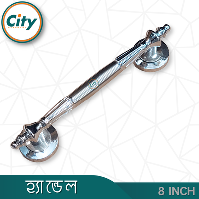 ৮ ইঞ্চি দরজার হ্যান্ডেল নিকেল পালিশ করা দরজার হাতল কাঠের দরজার হ্যান্ডেল_img_1