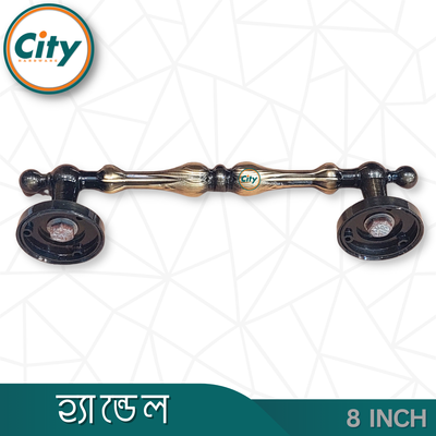 ৮ ইঞ্চি দরজার হ্যান্ডেল এন্টিক ব্রাস পালিশ করা দরজার হাতল কাঠের দরজার হ্যান্ডেল_img_3