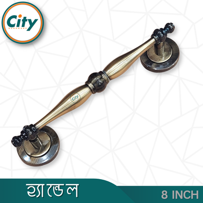 ৮ ইঞ্চি দরজার হ্যান্ডেল এন্টিক ব্রাস পালিশ করা দরজার হাতল কাঠের দরজার হ্যান্ডেল_img_1