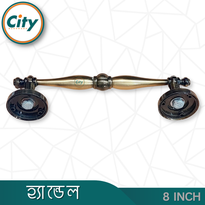 ৮ ইঞ্চি দরজার হ্যান্ডেল এন্টিক ব্রাস পালিশ করা দরজার হাতল কাঠের দরজার হ্যান্ডেল_img_3