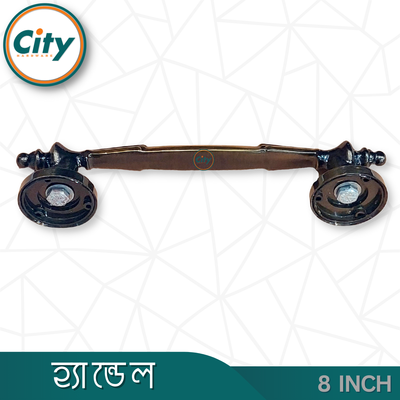 ৮ ইঞ্চি দরজার হ্যান্ডেল এন্টিক ব্রাস পালিশ করা দরজার হাতল কাঠের দরজার হ্যান্ডেল_img_3