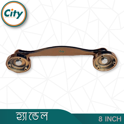 ৮ ইঞ্চি দরজার হ্যান্ডেল এন্টিক ব্রাস পালিশ করা দরজার হাতল কাঠের দরজার হ্যান্ডেল_img_3