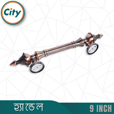 ৯ ইঞ্চি ডোর হ্যান্ডেল অ্যান্টিক পলিশ করা মিনার মডেলের ক্লাসিক দরোজার হাতোল_img_3