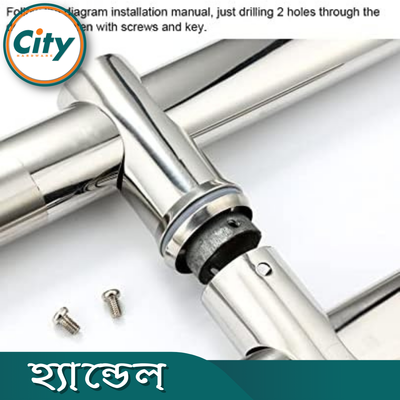 বড় আকারের ডোর হ্যান্ডেল স্টেইনলেস স্টিল পালিশ করা ওভাল শেপ ডোর পুল হ্যান্ডেল ডাবল সাইডেড ডোর হ্যান্ডল সেট_img_4
