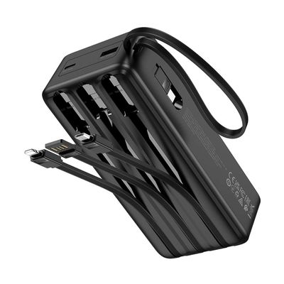 Hoco J146B Fast Charge 30000mAh PD Type-C 20W and USB-A with Digital Led Indicator Power Bank Black_img_2