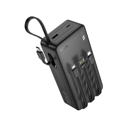 Hoco J146B Fast Charge 30000mAh PD Type-C 20W and USB-A with Digital Led Indicator Power Bank Black_img_0