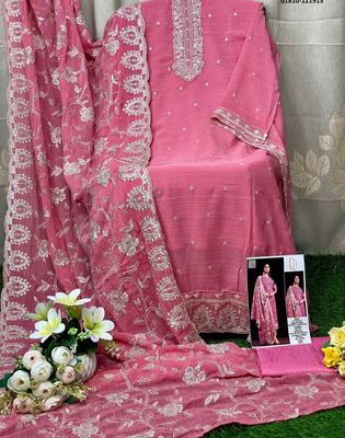Semi –Embroidery & Sequence Work Party dress_img_5