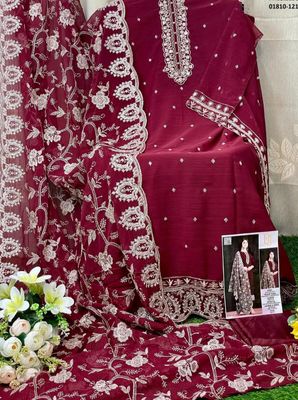 Semi –Embroidery & Sequence Work Party dress_img_4