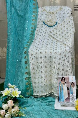 Semi –Embroidery & Sequence Work Party dress_img_8
