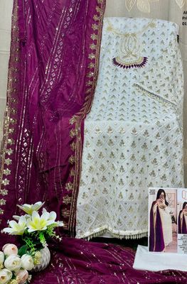 Semi –Embroidery & Sequence Work Party dress_img_5