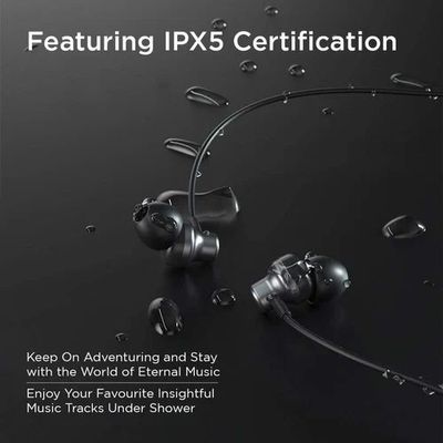 Lenovo HE05 Wireless Bluetooth 5.0 in-Ear Neckband Earphones with Mic - Black Color_img_10