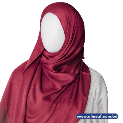 মেরুন কালার মুনা সিল্ক ওড়না হিজাব - MARRON MUNA SILK ORNA HIJAB_img_0