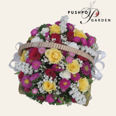 Mixed Flowers Basket_img_0
