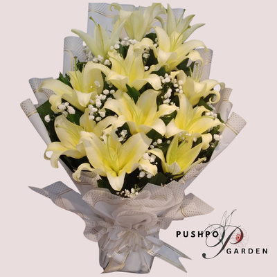 Yellow Lily Flower Bouquet_img_0