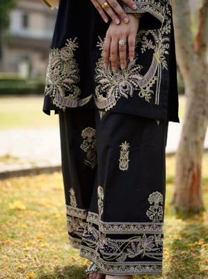 Black With Embroydari Work Two Piece_img_3