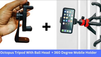 Combo! Octopus Tripod With Ball Head- Best For DSLR Or Smartphone Vlogging & Table Stand_img_0