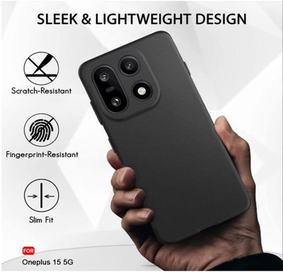 Oneplus 15 Back Cover Silicone Full Black Color_img_2
