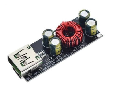 60W 6-35V DC to USB Type C PD 3.0 QC4 Type A QC3.0 DC Fast Charge 12V 24V Step-Down Power Module USB Type-C Mobile Phone Quick Charge Adapter_img_0