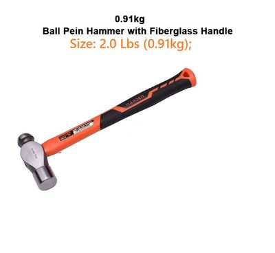 HARDEN Ball Pein Hammer ( 1.0 Lbs | 1.5Lb |  2.0 Lbs ), With Fiberglass Handle; 590114 | 590116 | 590119_img_11