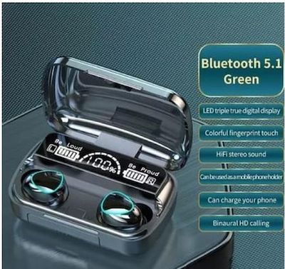 M10 TWS BLUETOOTH 5.3 EARBUDS 2500mAh CHARGING BOX ALSO USE AS POWER BANK । Bluetooth-compatible Stereo Waterproof_img_1
