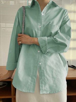 Shein inspired Mint Stripe Shirt_img_1