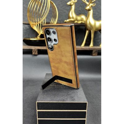 Suitable all-inclusive Bracket Electroplated Business Leather Case For Samsung Galaxy_img_4