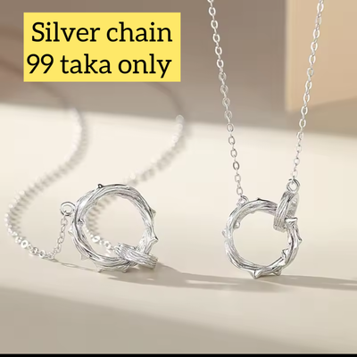 M1:  silver round chain 💗_img_2