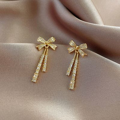Korean trendy Bow earring_img_1