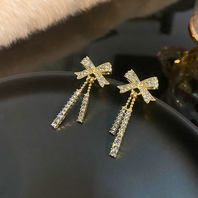 Korean trendy Bow earring_img_2